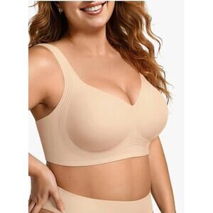 Oeak Wireless Jelly Bra SZ 2XL Full Coverage Push Up T Shirt Wireless Seamless